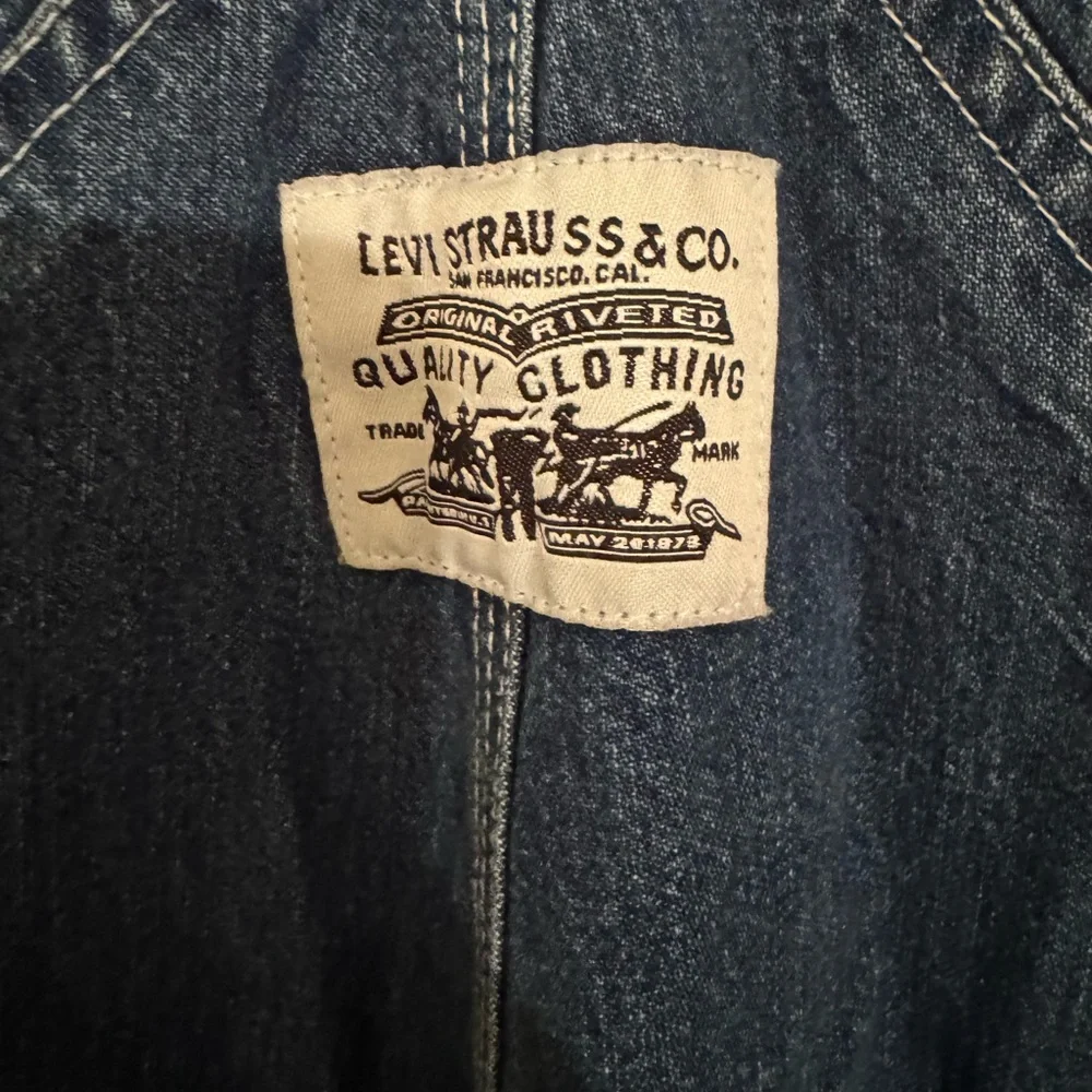 Vintage Levi’s Denim Overalls | Wide Leg / flare Blue Jean Dungarees - Picture 5 of 9